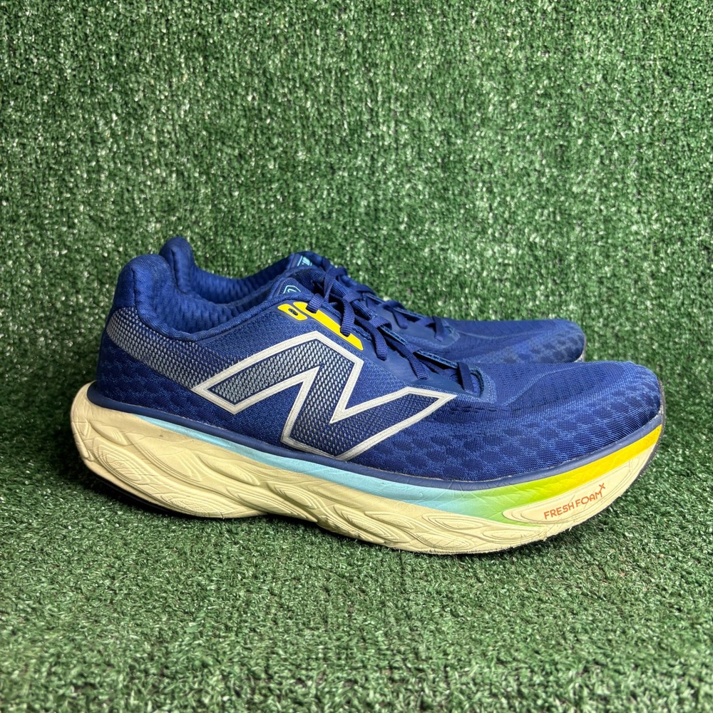 New Balance Fresh Foam X 1080v14 Running Sneaker Blue Yellow Men Size 13 2E Wide